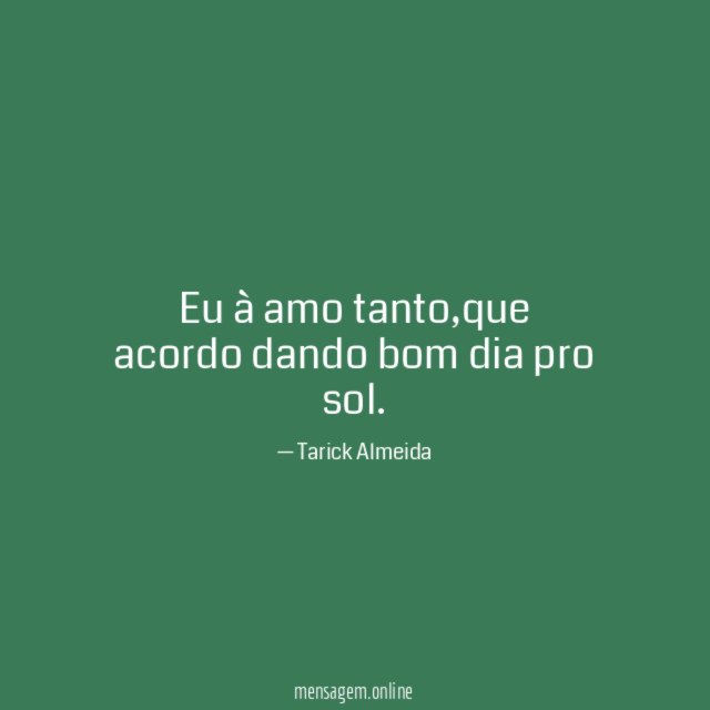 Eu à amo tanto