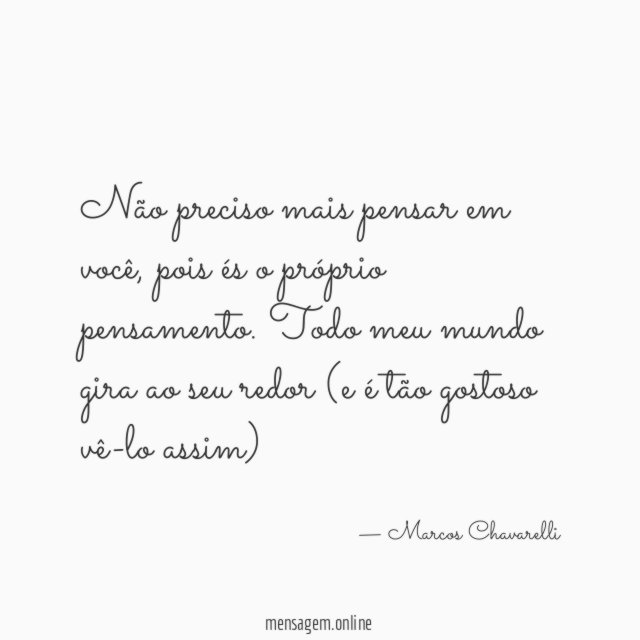Não preciso mais pensar em você