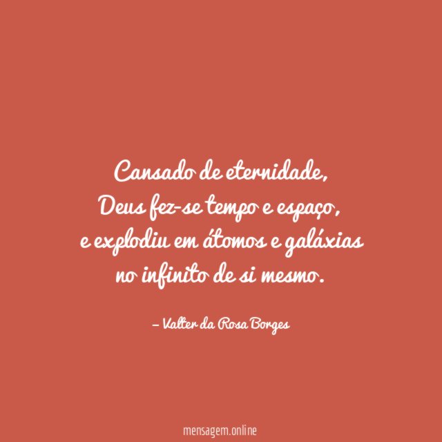 Cansado de eternidade