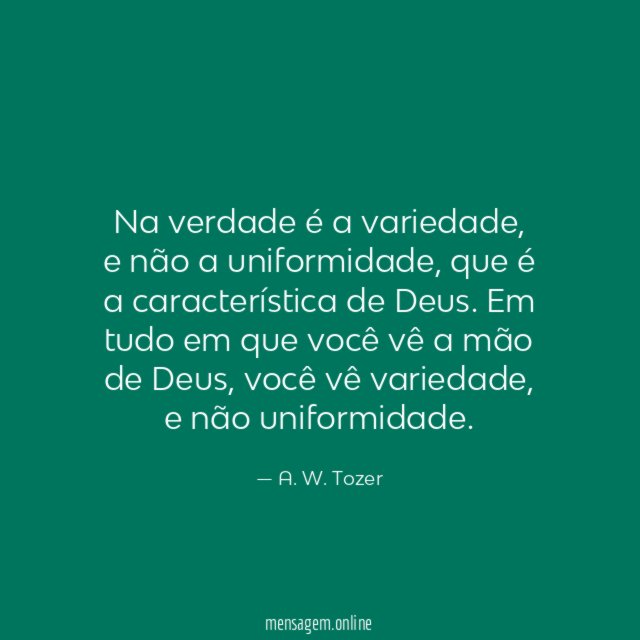 Na verdade é a variedade