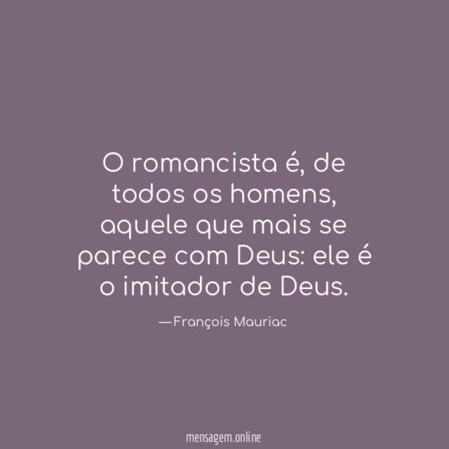 O romancista é