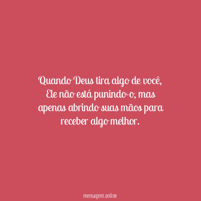 Quando Deus tira algo de você
