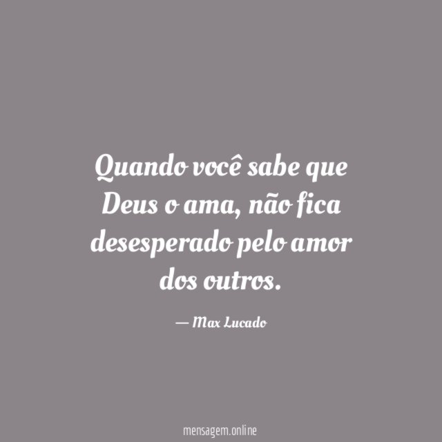 Quando você sabe que Deus o ama