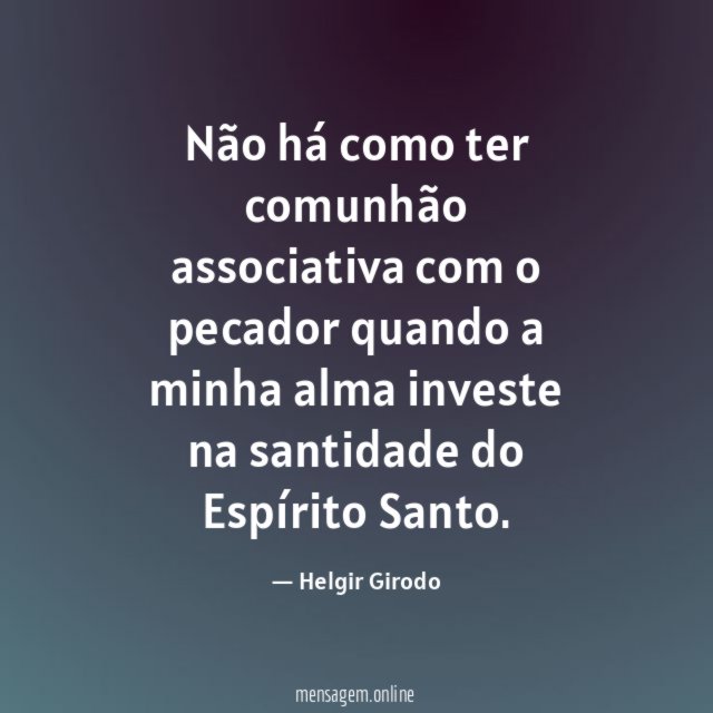 Não há como ter comunhão associativa com
