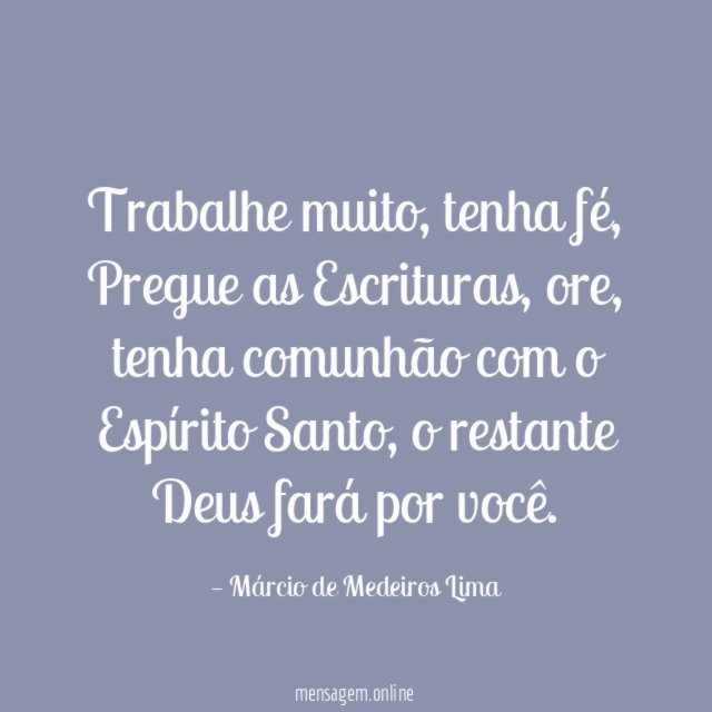 Trabalhe muito