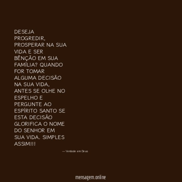 DESEJA PROGREDIR