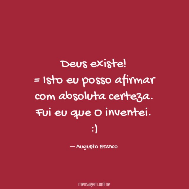 Deus existe