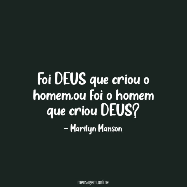 Foi DEUS que criou o homem
