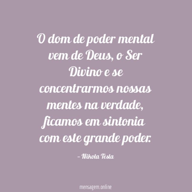 O dom de poder mental vem de Deus