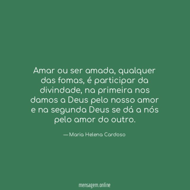 Amar ou ser amada