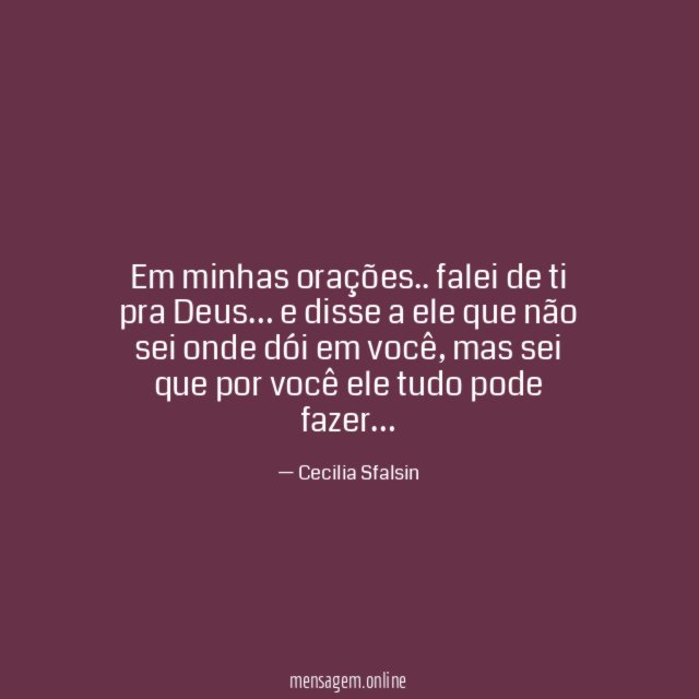 Em minhas orações