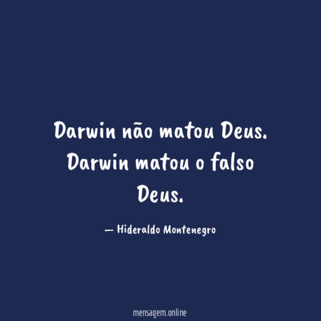 Darwin não matou Deus