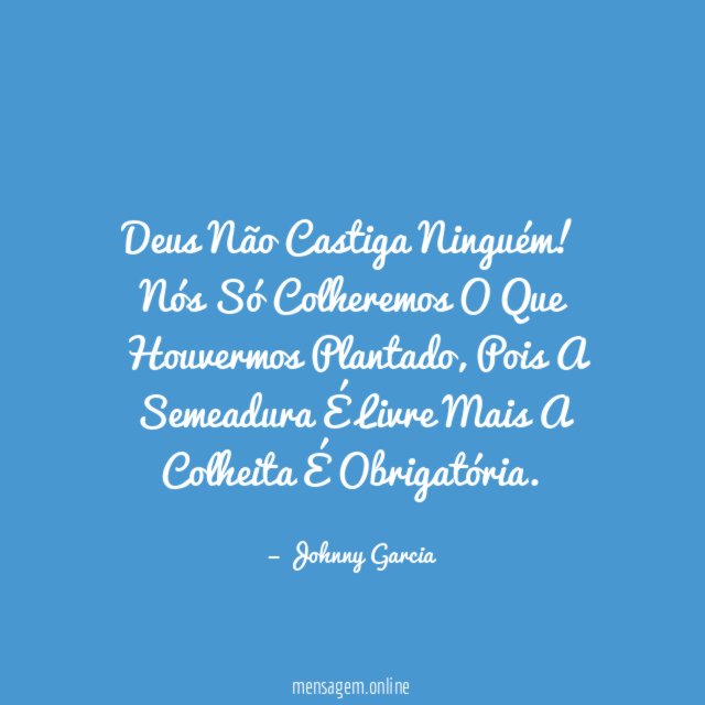Deus Não Castiga Ninguém