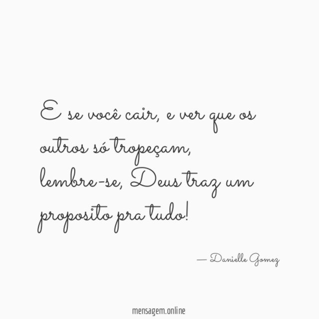 E se você cair