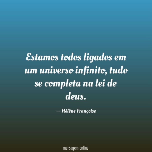 Estamos todos ligados em um universo infinito