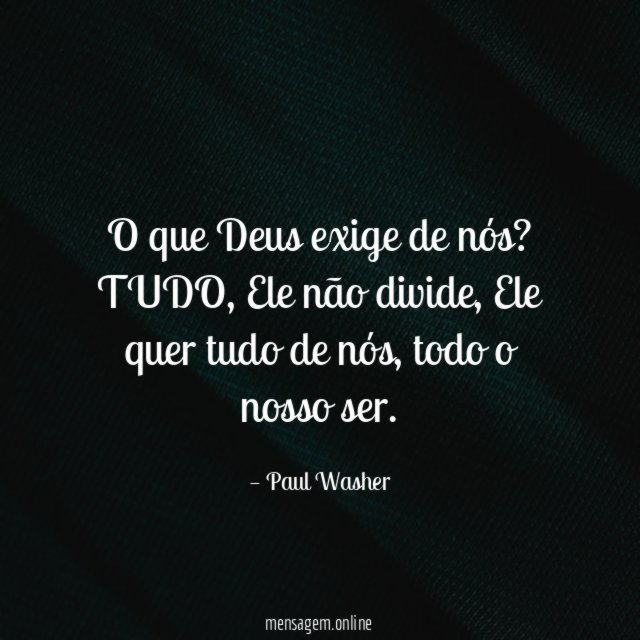 O que Deus exige de nós
