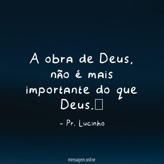 A obra de Deus