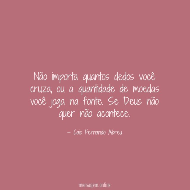 Não importa quantos dedos você cruza