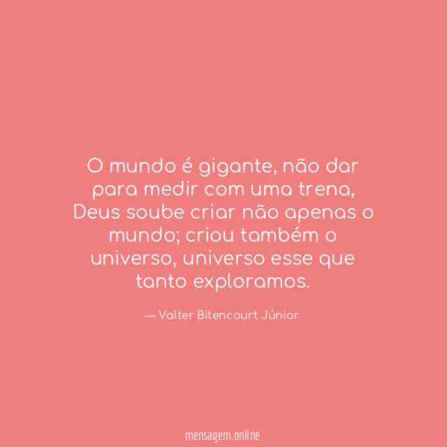 O mundo é gigante
