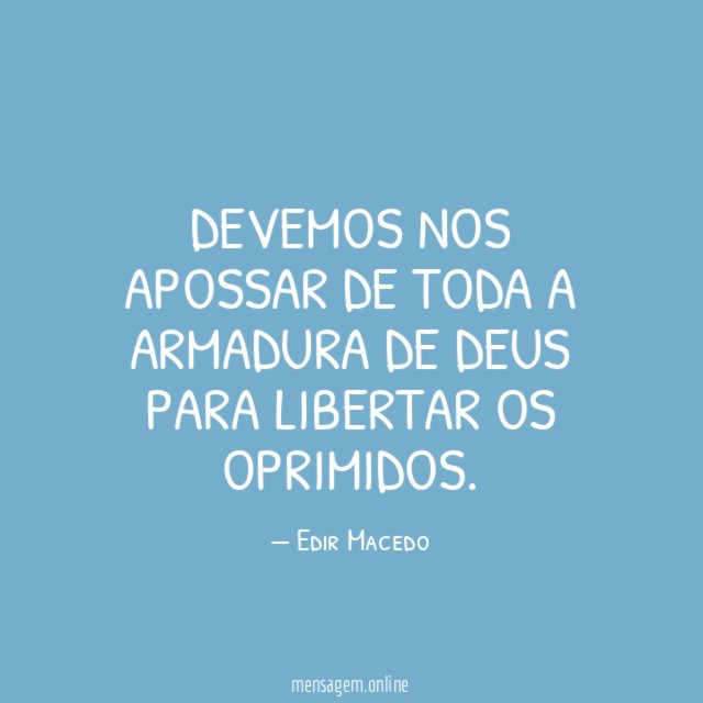 Devemos nos apossar de toda a Armadura de