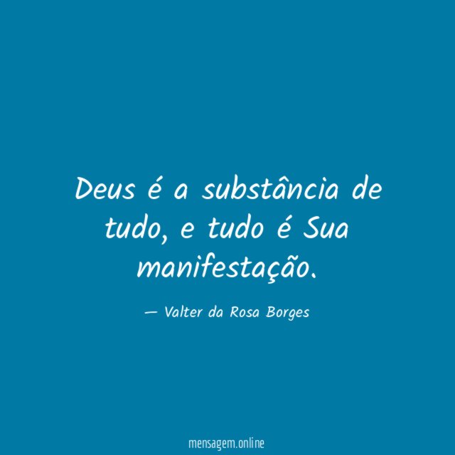 Deus é a substância de tudo