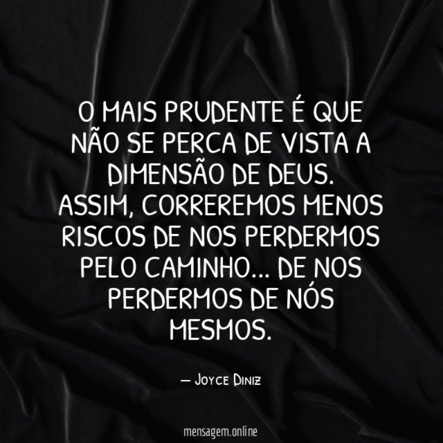 O mais prudente é que não se perca