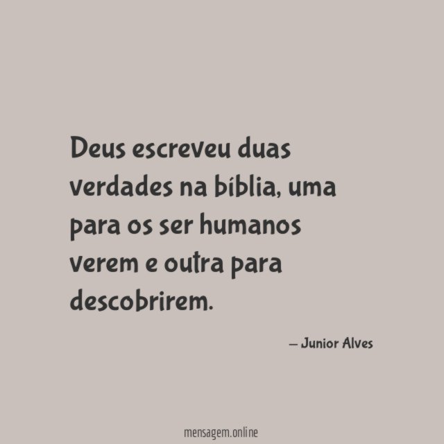 Deus escreveu duas verdades na bíblia