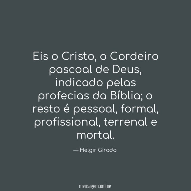 Eis o Cristo