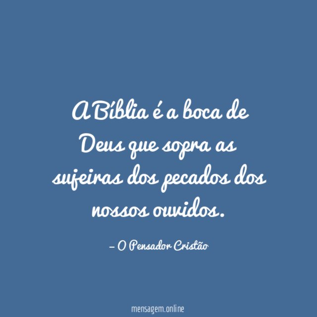 A Bíblia é a boca de Deus que
