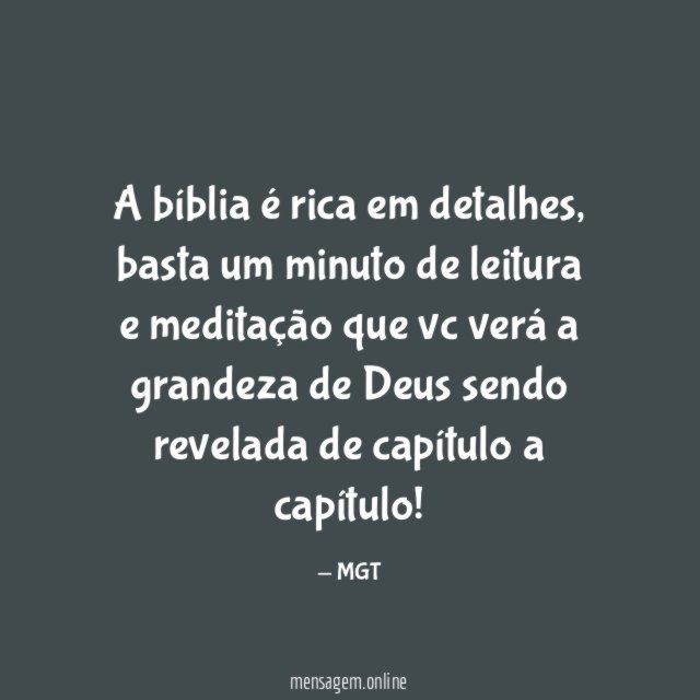 A bíblia é rica em detalhes