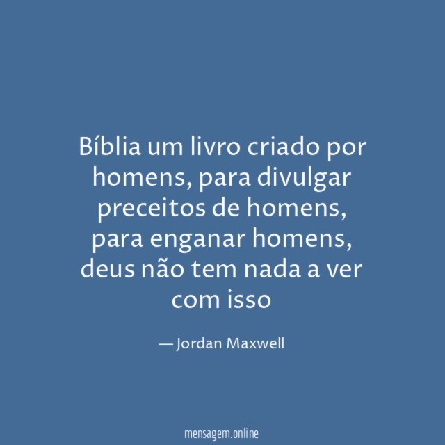 Bíblia um livro criado por homens