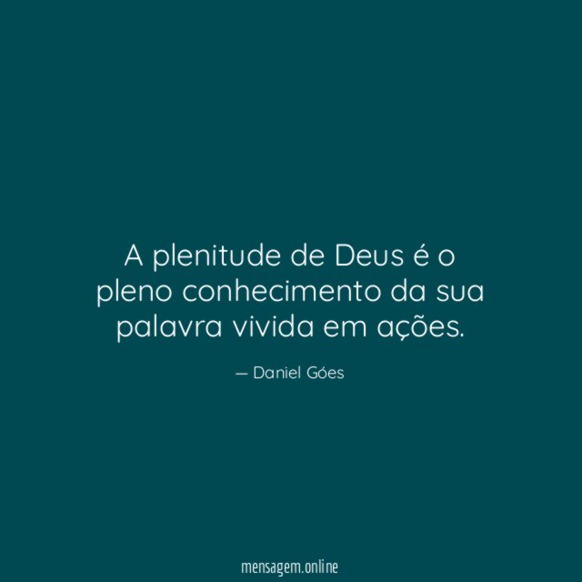 A plenitude de Deus é o pleno conhecimento
