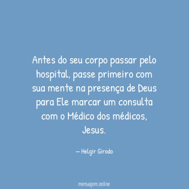 Antes do seu corpo passar pelo hospital
