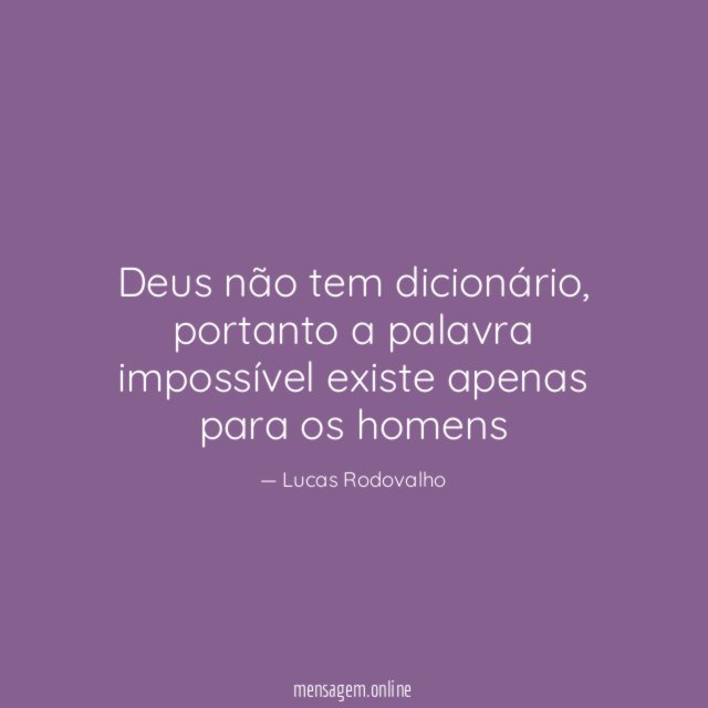 Deus não tem dicionário