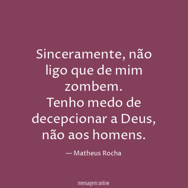 Sinceramente