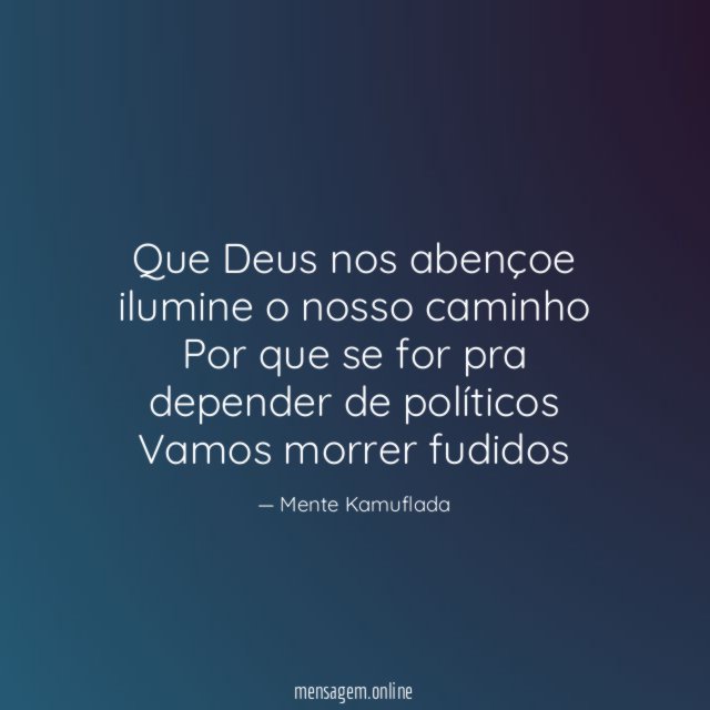 Que Deus nos abençoe ilumine o nosso caminho Por