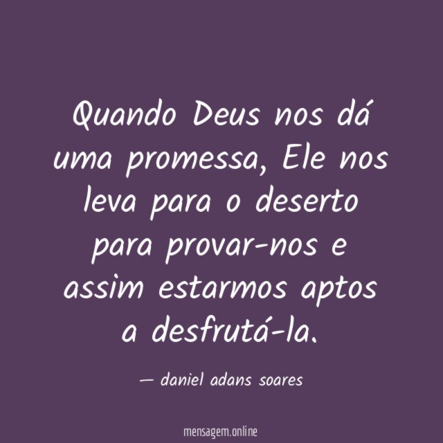 Quando Deus nos dá uma promessa