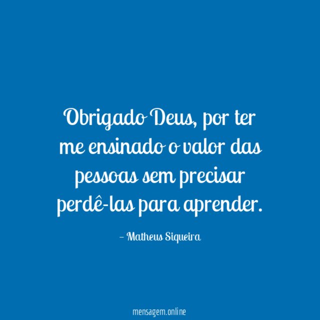 Obrigado Deus