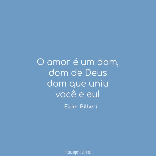 O amor é um dom