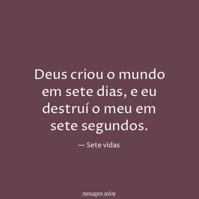 Deus criou o mundo em sete dias