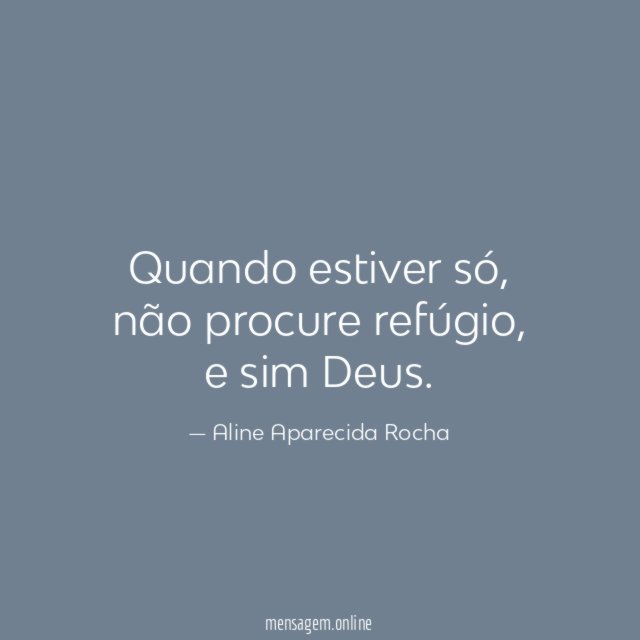 Quando estiver só