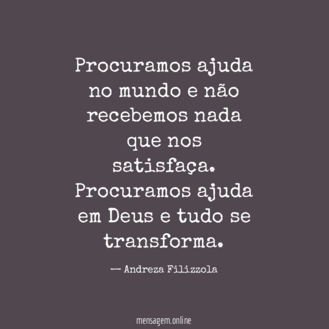 Procuramos ajuda no mundo e não recebemos nada