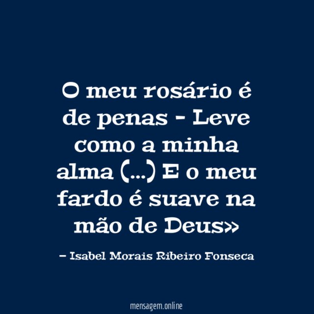 O meu rosário é de penas - Leve como a minha alma (