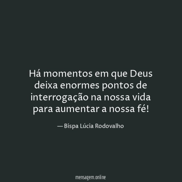 Há momentos em que Deus deixa enormes pontos