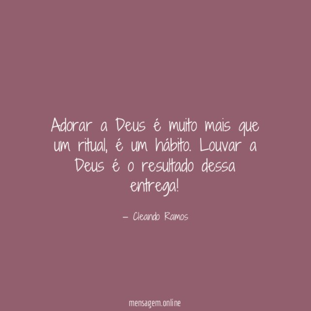 Adorar a Deus é muito mais que um ritual