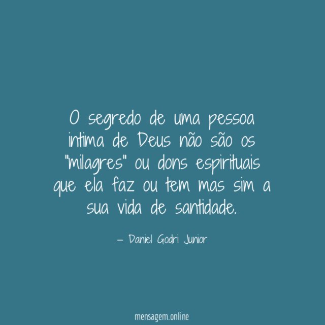 O segredo de uma pessoa intima de Deus