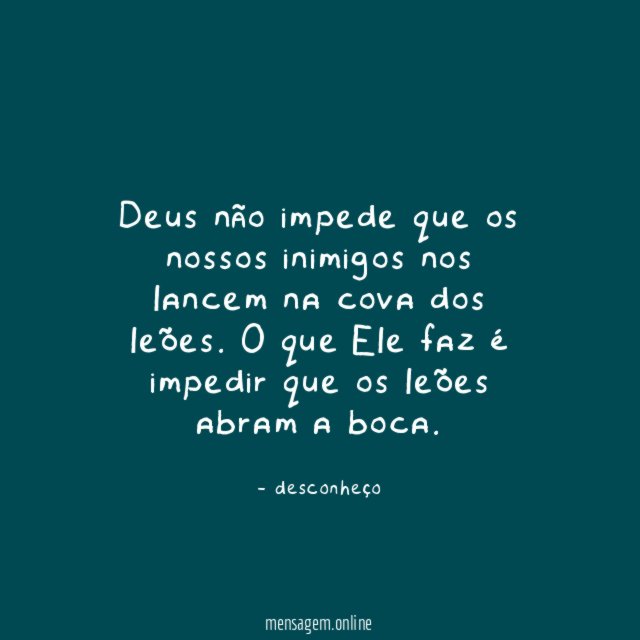 Deus não impede que os nossos inimigos nos