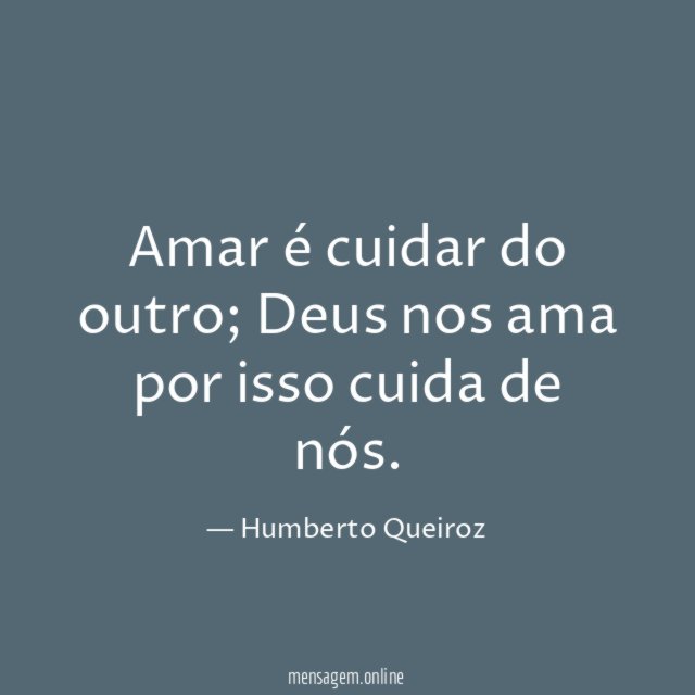 Amar é cuidar do outro
