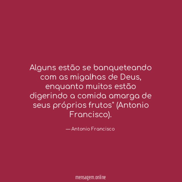 Alguns estão se banqueteando com as migalhas de Deus