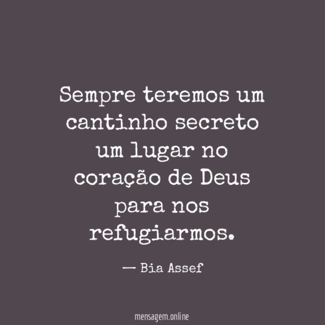 Sempre teremos um cantinho secreto um lugar no